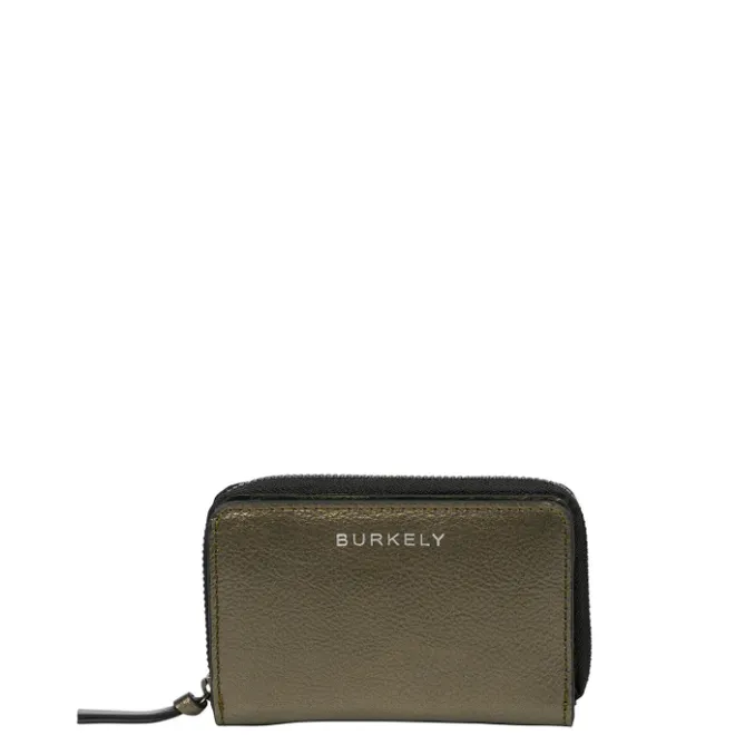 New Burkely Creased Crystal Double Flap Wallet gun metal