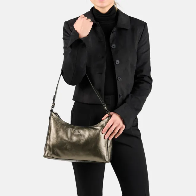 New Burkely Creased Crystal Shoulderbag gun metal