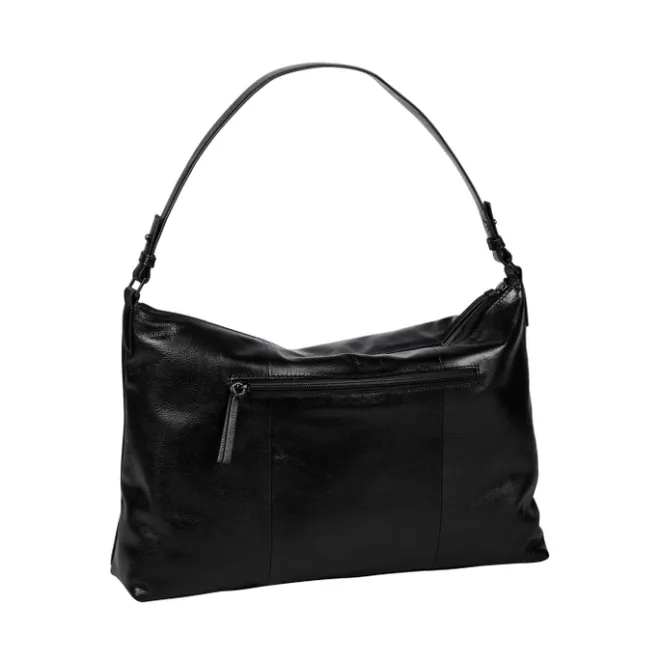 Clearance Burkely Creased Crystal Wide Hobo black