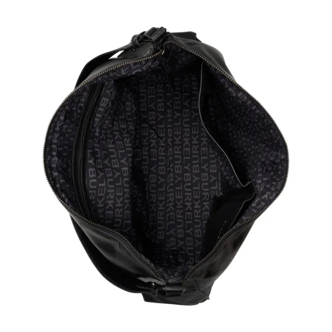 Clearance Burkely Creased Crystal Wide Hobo black