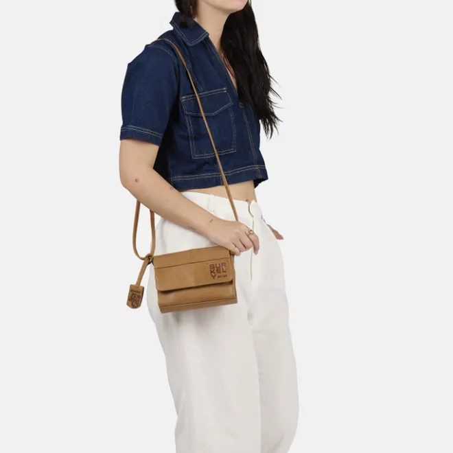 Clearance Burkely Rogue Robyn Crossbody Flap cool cognac