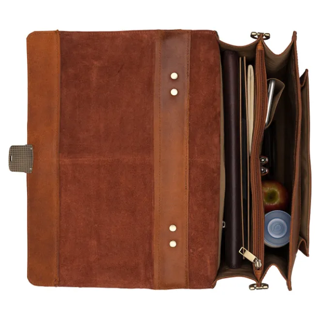 Best Burkely Scott Vintage Briefcase 2 Compartment cognac