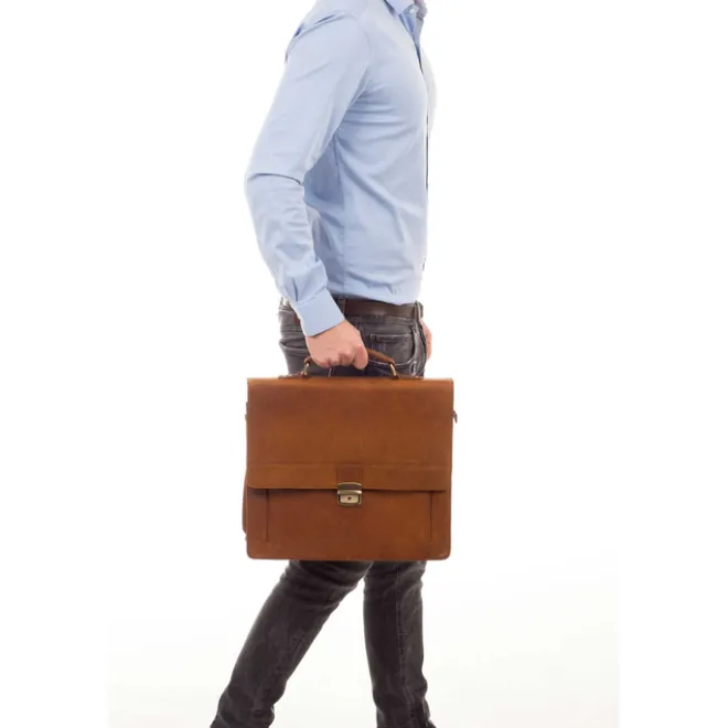 Best Burkely Scott Vintage Briefcase 2 Compartment cognac