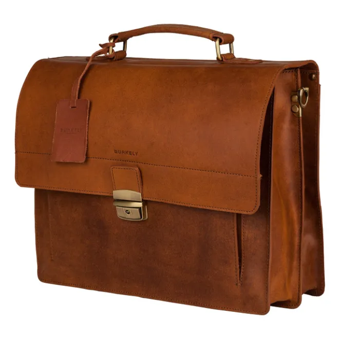 Best Burkely Scott Vintage Briefcase 2 Compartment cognac