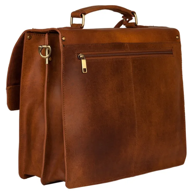 Best Burkely Scott Vintage Briefcase 2 Compartment cognac