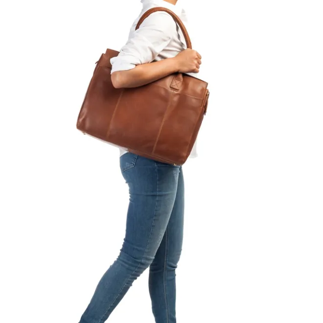 Online Burkely Vintage Doris Laptop Bag 15.6" cognac
