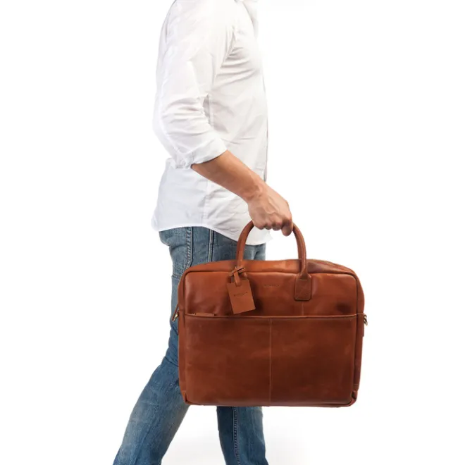 Outlet Burkely Vintage Max Worker 17.3" cognac