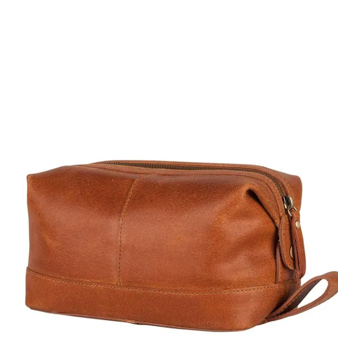 Clearance Burkely Vintage Riley Toiletry Bag cognac