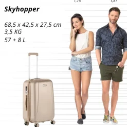 Clearance CarryOn Skyhopper 4 Wiel Trolley 68 Expandable champagne