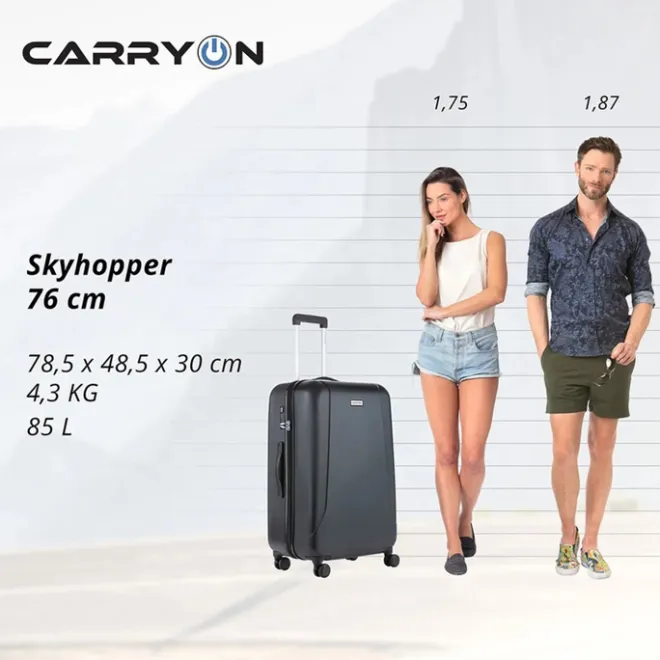 Discount CarryOn Skyhopper 4 Wiel Trolley 78 black