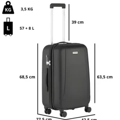 Best CarryOn Skyhopper 4 Wiel Trolley 68 Expandable black