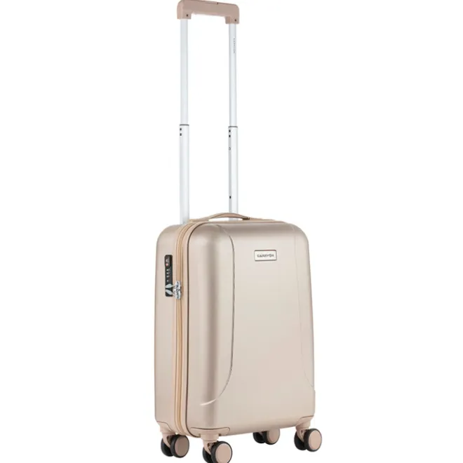 Best CarryOn Skyhopper 4 Wiel Trolley 55 + Beautycase Set champagne