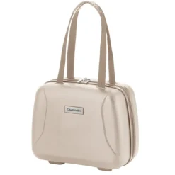 Best CarryOn Skyhopper 4 Wiel Trolley 55 + Beautycase Set champagne