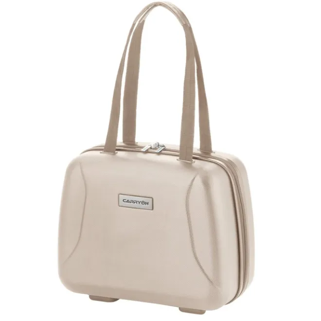 Best CarryOn Skyhopper 4 Wiel Trolley 55 + Beautycase Set champagne