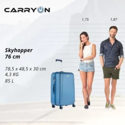 Best CarryOn Skyhopper 4 Wiel Trolley 78 cool blue