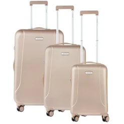 Outlet CarryOn Skyhopper Trolleyset 3pcs TSA champagne