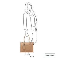 Hot Castelijn & Beerens Carisma Laptoptas 15.6" + Tablet RFID II beige