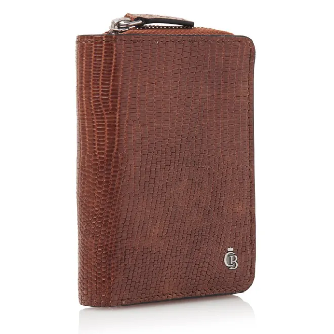 Sale Castelijn & Beerens Donna Damesportemonnee Ritsvak 4 Pasjes RFID cognac