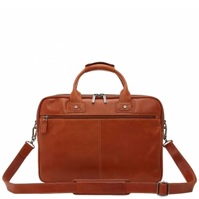 Castelijn & Beerens Firenze Business Laptoptas 15.6" 3 vaks licht bruin