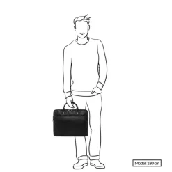 Sale Castelijn & Beerens Firenze Business Laptoptas 17" licht bruin