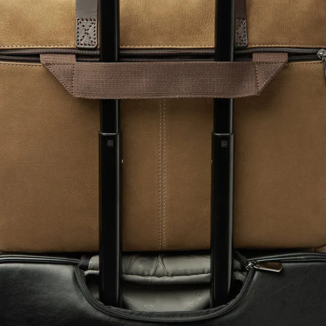 Outlet Castelijn & Beerens Veneto Nubuck Laptopbag 15.6" taupe