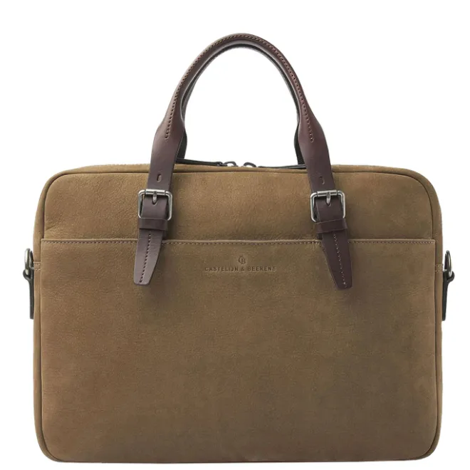 Best Castelijn & Beerens Veneto Nubuck Laptopbag 15.6" taupe