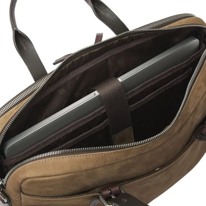 Best Castelijn & Beerens Veneto Nubuck Laptopbag 15.6" taupe