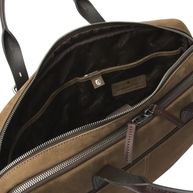 Best Castelijn & Beerens Veneto Nubuck Laptopbag 15.6" taupe