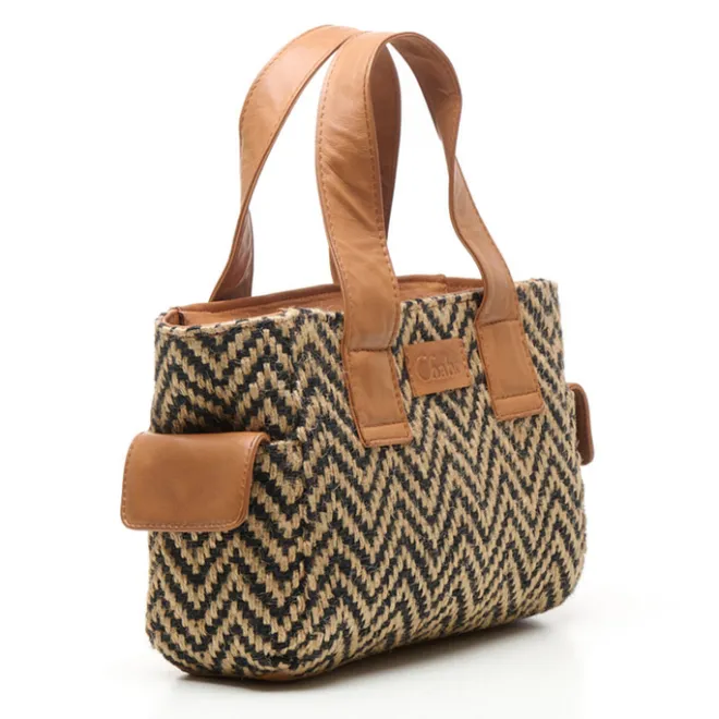 New Chabo Romio Jaquard Handbag cognac
