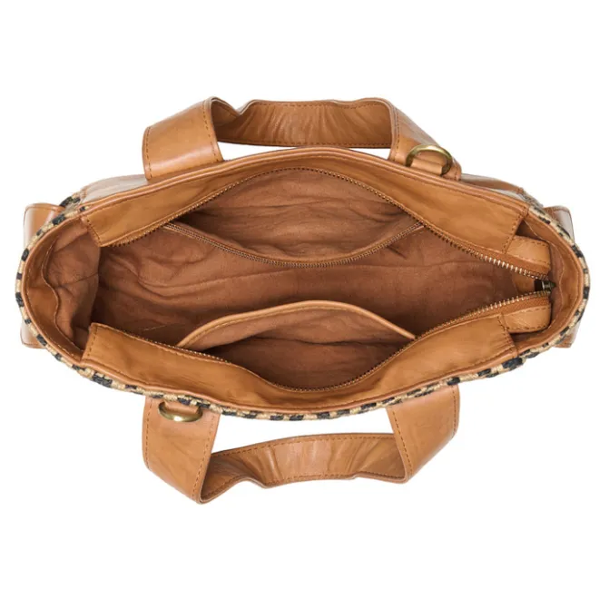 New Chabo Romio Jaquard Handbag cognac