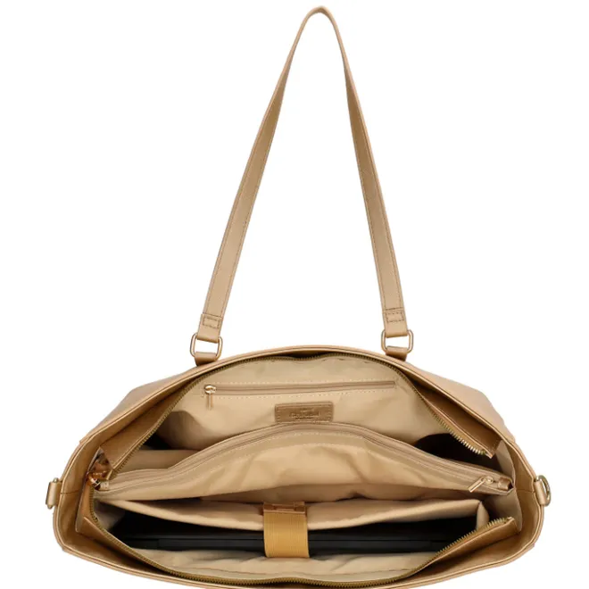 Best Charm London Birmingham II Shoulderbag 15.6" light gold