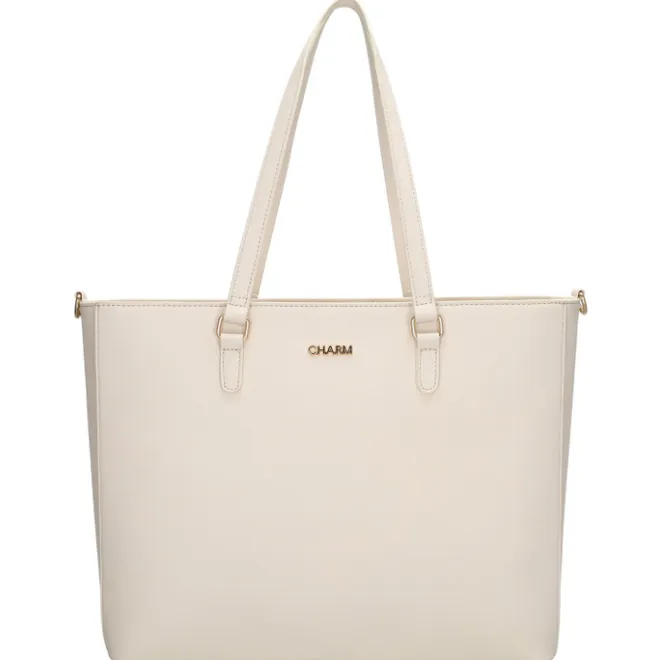 Charm London Birmingham II Shoulderbag 15.6" crème