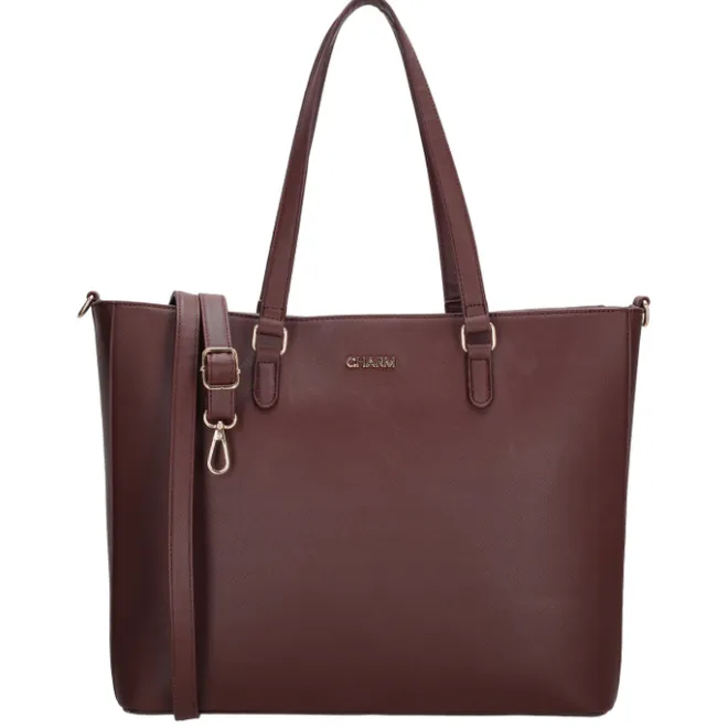 New Charm London Birmingham Shopper red