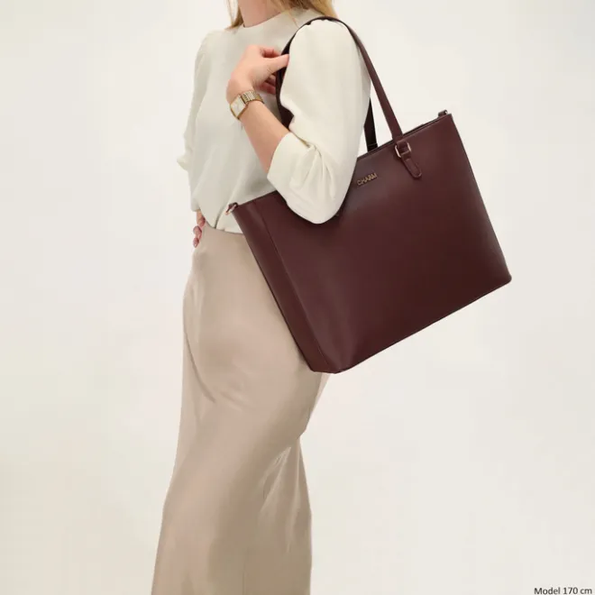 New Charm London Birmingham Shopper red
