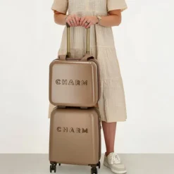 Hot Charm London Capetown Beautycase taupe