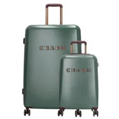 New Charm London Capetown Trolley Set dark green