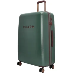 New Charm London Capetown Trolley Set dark green