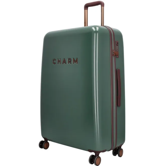 New Charm London Capetown Trolley Set dark green