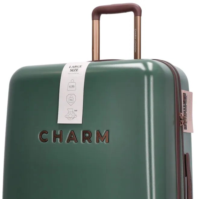 New Charm London Capetown Trolley Set dark green