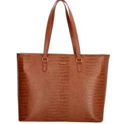 Outlet Charm London Midwood Shopper 15.6 inch laptopvak cognac croco