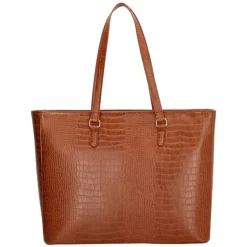 Outlet Charm London Midwood Shopper 15.6 inch laptopvak cognac croco