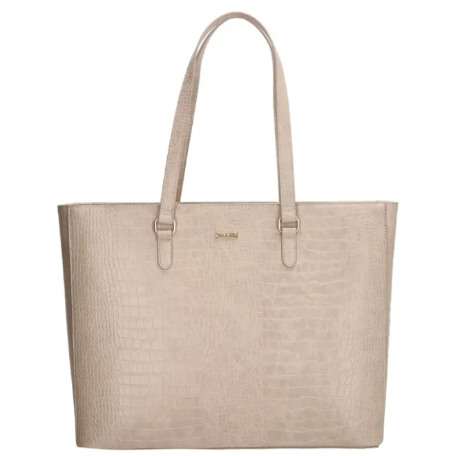 Clearance Charm London Midwood Shopper 15.6 inch laptopvak light taupe