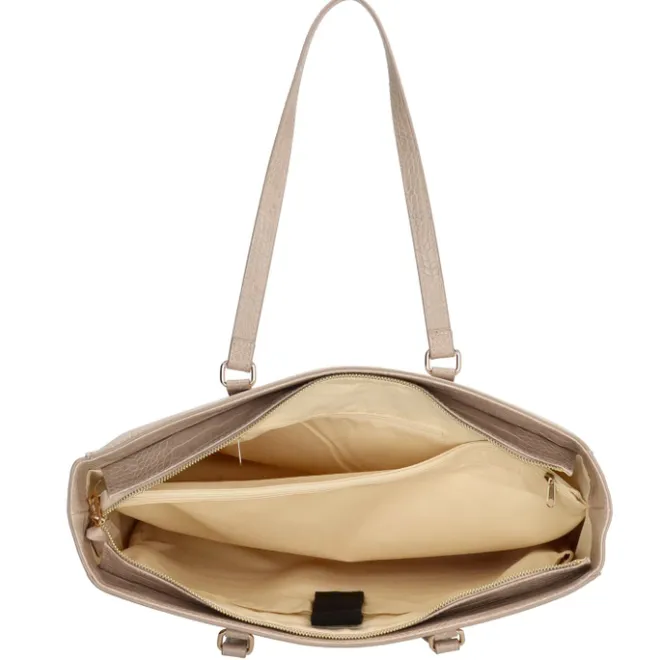 Clearance Charm London Midwood Shopper 15.6 inch laptopvak light taupe