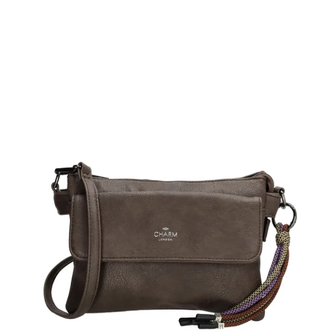 Discount Charm London Tottenham Schoudertas darkbrown