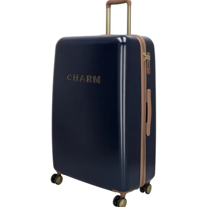 Discount Charm London Travel Trolley Set blauw