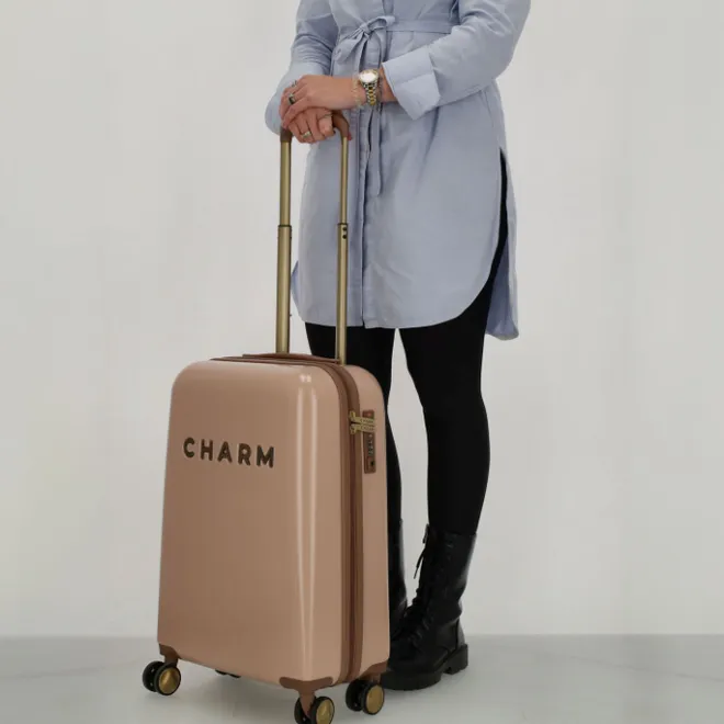 Hot Charm London Travel Trolley S roze