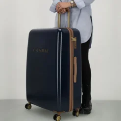 Best Charm London Travel Trolley L blauw