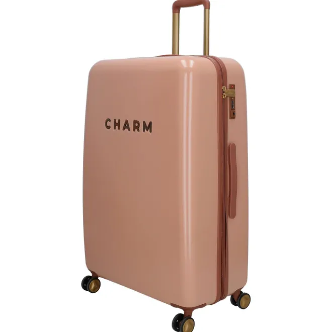 Clearance Charm London Travel Trolley Set roze