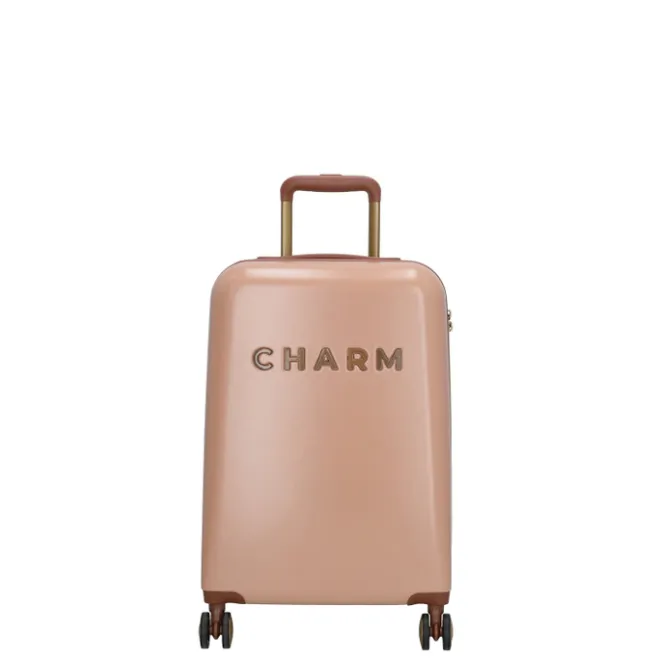 Clearance Charm London Travel Trolley Set roze