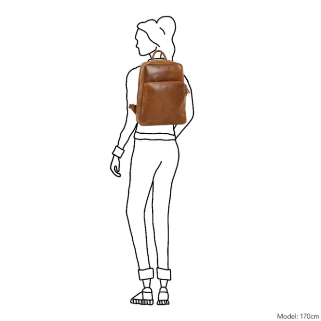Online Daniel Ray Bachus Laptopbag cognac